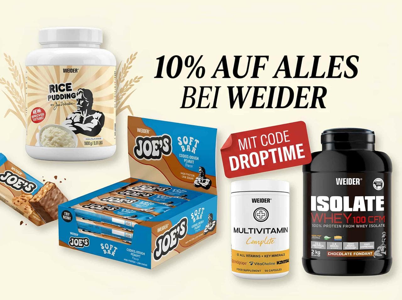 10% Rabatt auf alles bei WEIDER bei Weider