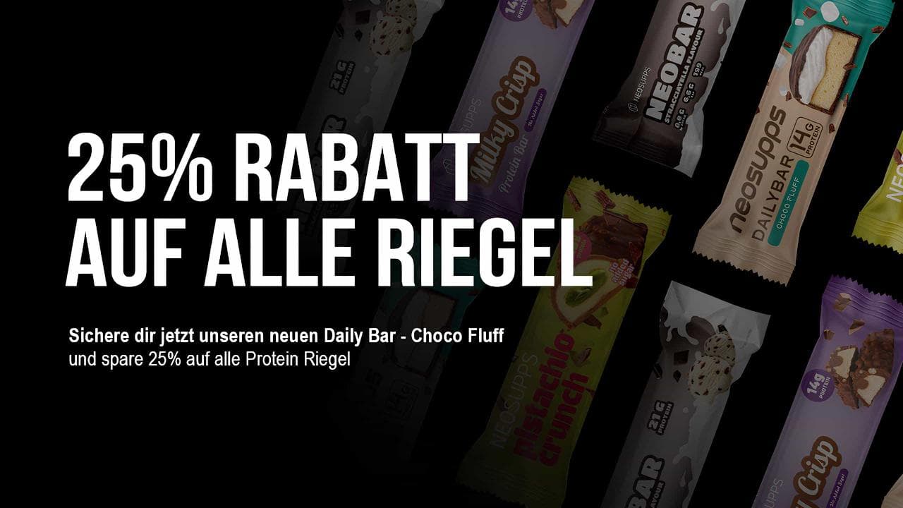 25% auf Riegel bei Neosupps bei Neosupps