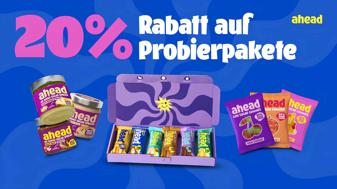 20% auf Probierpackete bei ahead bei ahead