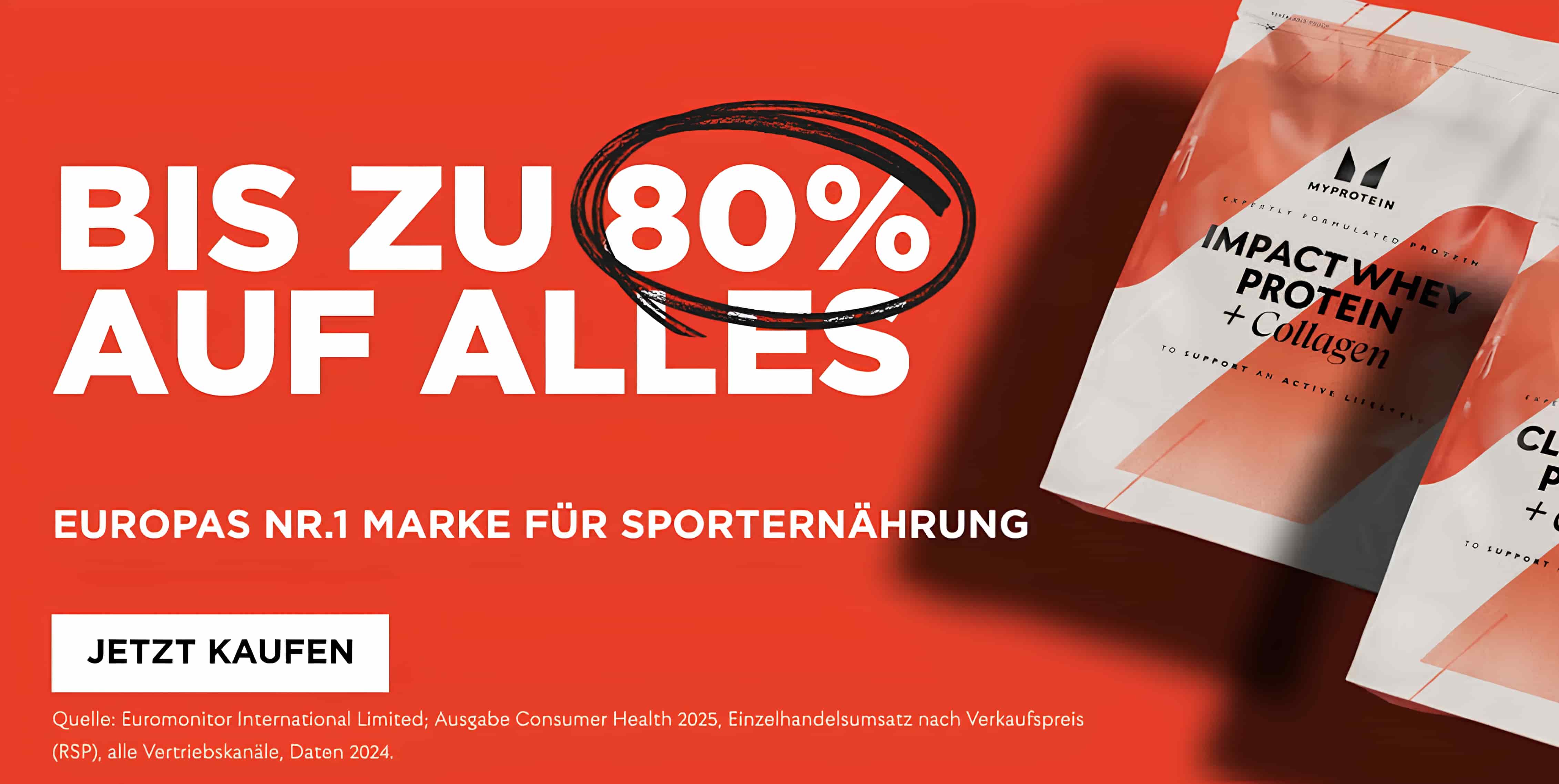 Bis zu 80% auf alles bei Myprotein bei Myprotein