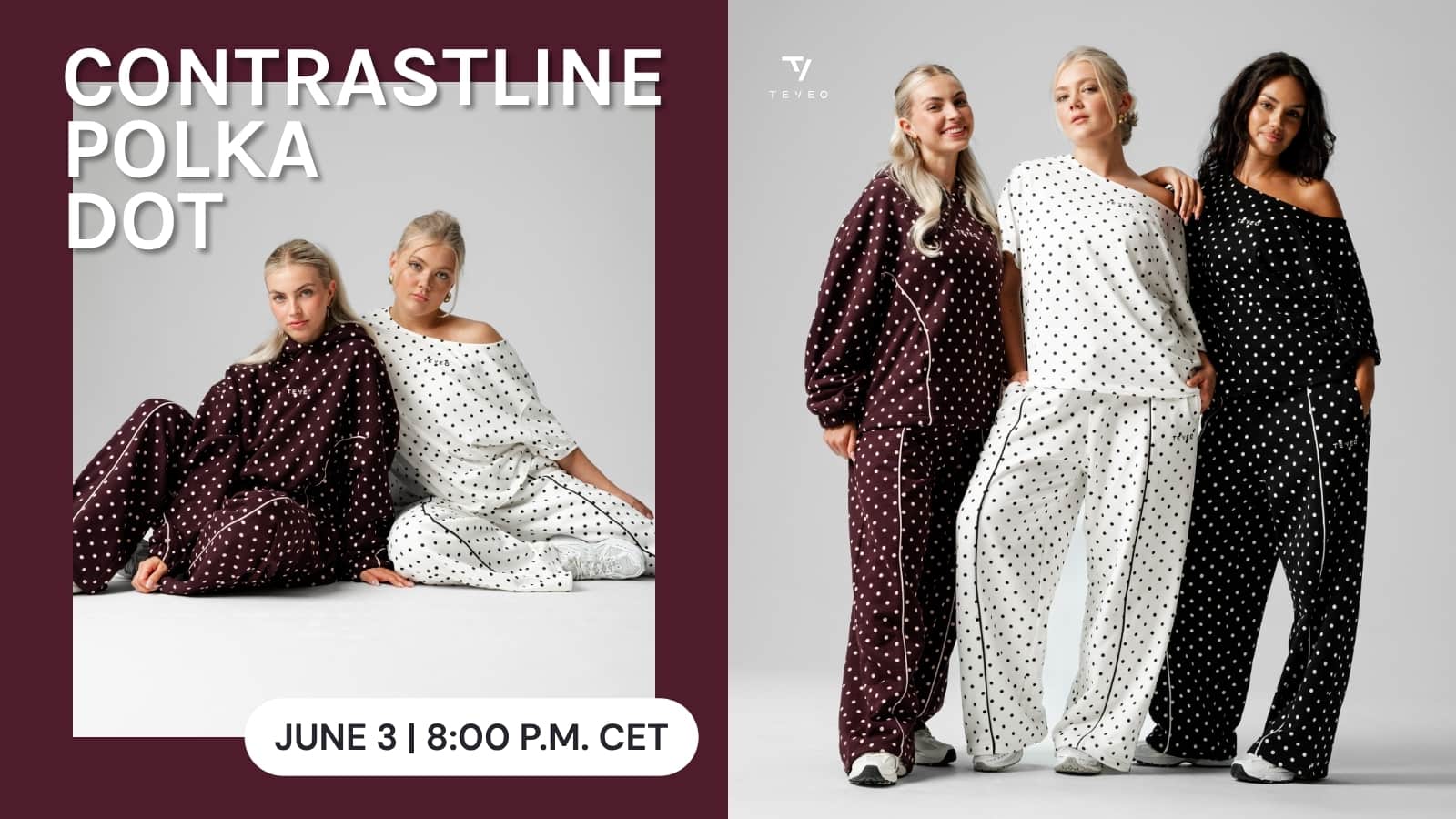 TEVEO Contrastline Polkadot-Drop   bei Teveo