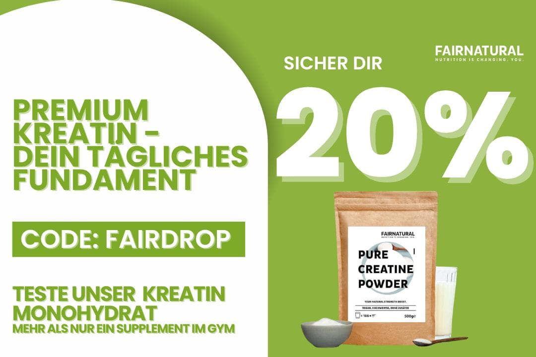 20% Rabatt auf Kreatin bei Fairnatural bei fairnatural
