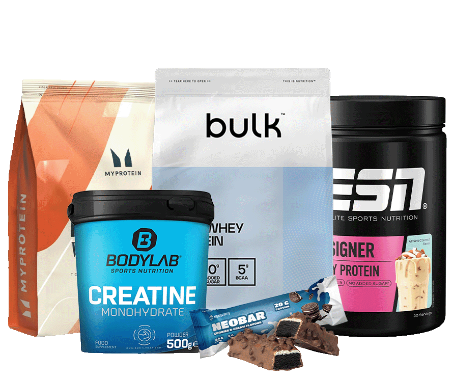 Verschiedene Supplements die auf der Plattform Droptime beworben werden