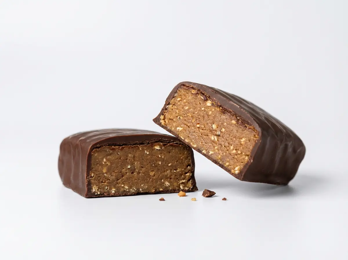 Bild von einem veganen Proteinriegel.