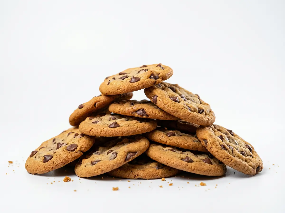 Bild von einem Haufen aus Protein Cookies.